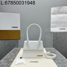 [카타공장, kata공장] 자크뮈스 르 치키토 시그니쳐 핸드백 화이트 18*15.5*8cm 미디엄 금장 레더