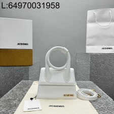 [카타공장, kata공장] 자크뮈스 르 치키토 노드 코일드 핸드백 화이트 18*15.5*8cm 금장 레더