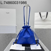 [카타공장, kata공장] 셀린느 크리스탈 파우치 램스킨 블루 28*32*0.5cm