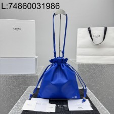 [카타공장, kata공장] 셀린느 크리스탈 파우치 램스킨 블루 28*32*0.5cm