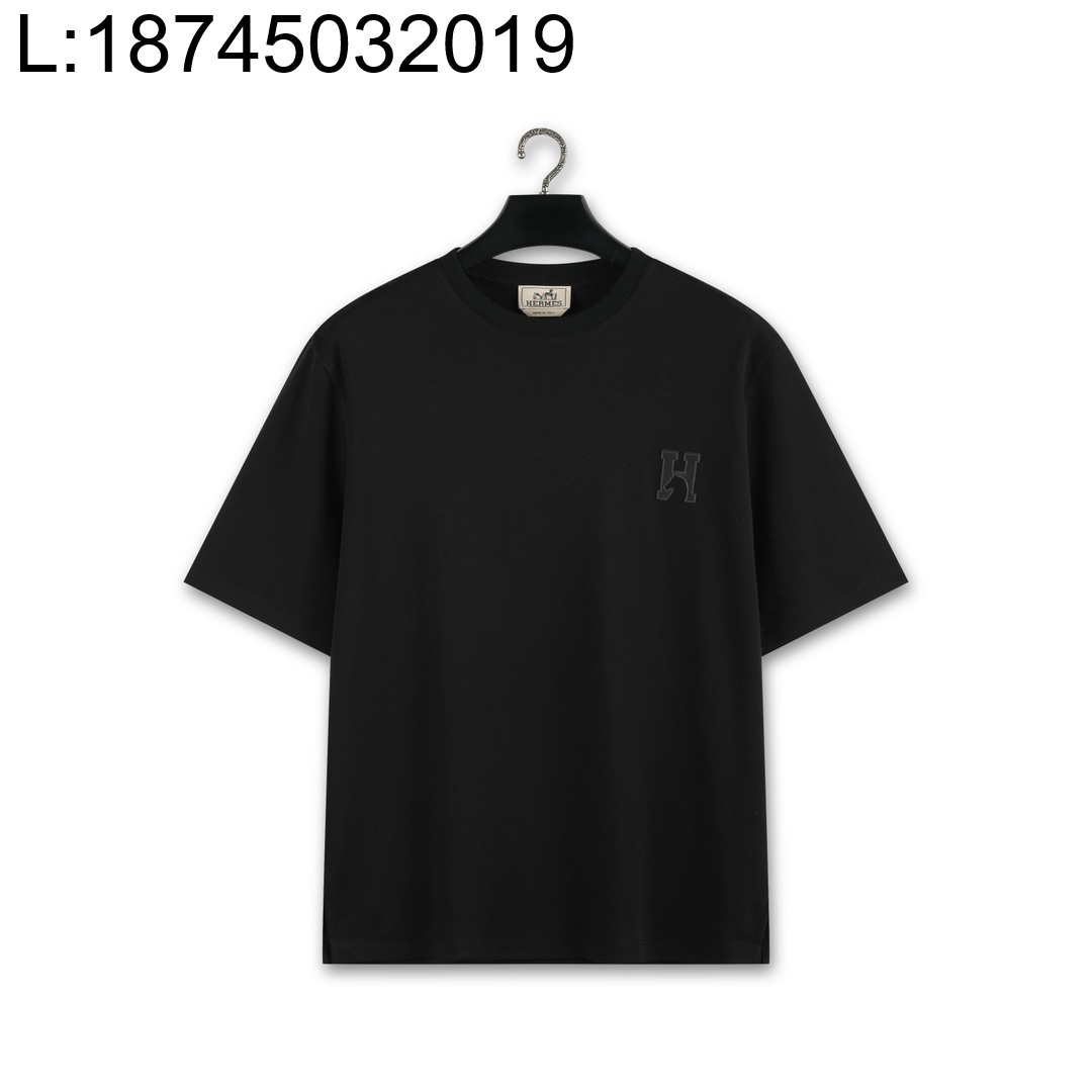 [YD공장] 에르메스 26SS H Cheval 순색 반팔티 블랙