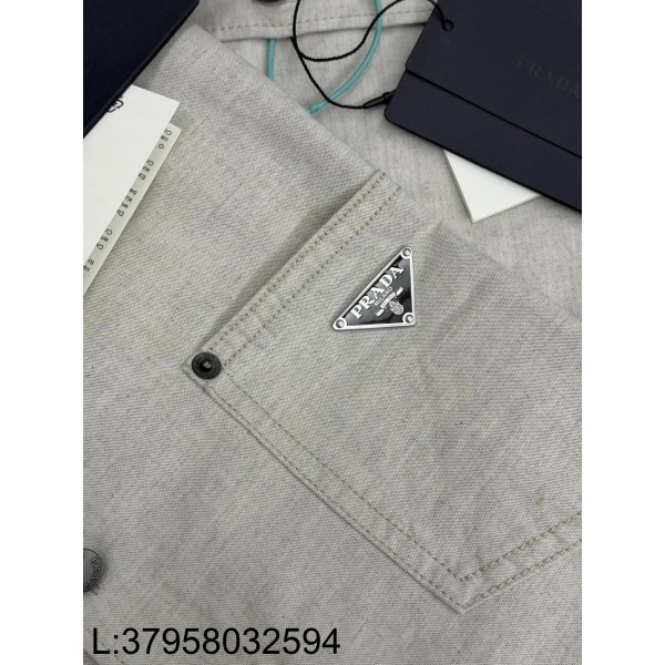 [콜라 셀러] 프라다 포켓 삼각로고 워싱 긴팔 셔츠 웨이디안 주소