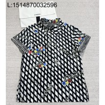 [타지아공장(tj공장) -여성전용 ] 샤넬 실크 멀티컬러 플라워 퀼팅 반팔 셔츠 블랙