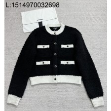 [타지아공장(tj공장) -여성전용] 샤넬 25K 울 배색 가디건 4포켓 블랙