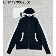 [타지아공장(tj공장) -여성전용] 샤넬 베이직 캐시미어 배색 후드집업 블랙