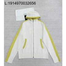 [타지아공장(tj공장) -여성전용] 샤넬 베이직 캐시미어 배색 후드집업 화이트