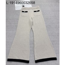 [타지아공장(tj공장) -여성전용] 샤넬 25K 캐시미어 배색 부츠컷 팬츠 라이트 베이지