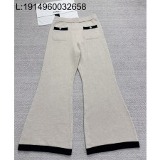 [타지아공장(tj공장) -여성전용] 샤넬 25K 캐시미어 배색 부츠컷 팬츠 라이트 베이지