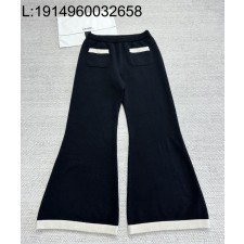 [타지아공장(tj공장) -여성전용] 샤넬 25K 캐시미어 배색 부츠컷 팬츠 블랙