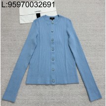 [타지아공장(tj공장) -여성전용] 샤넬 25B 울 자카드 단색 가디건 스카이 블루