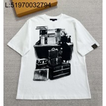 [타지아공장(tj공장) -여성전용] 루이비통 트래블러 트렁크 프린트 티셔츠 반팔티 블랙 화이트 1AJHGU 