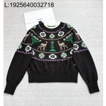 [타지아공장(tj공장) -여성전용] 샤넬 25N 사슴 자카드 니트 다크 브라운