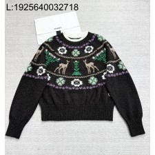 [타지아공장(tj공장) -여성전용] 샤넬 25N 사슴 자카드 니트 다크 브라운