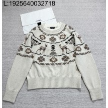 [타지아공장(tj공장) -여성전용] 샤넬 25N 사슴 자카드 니트 화이트