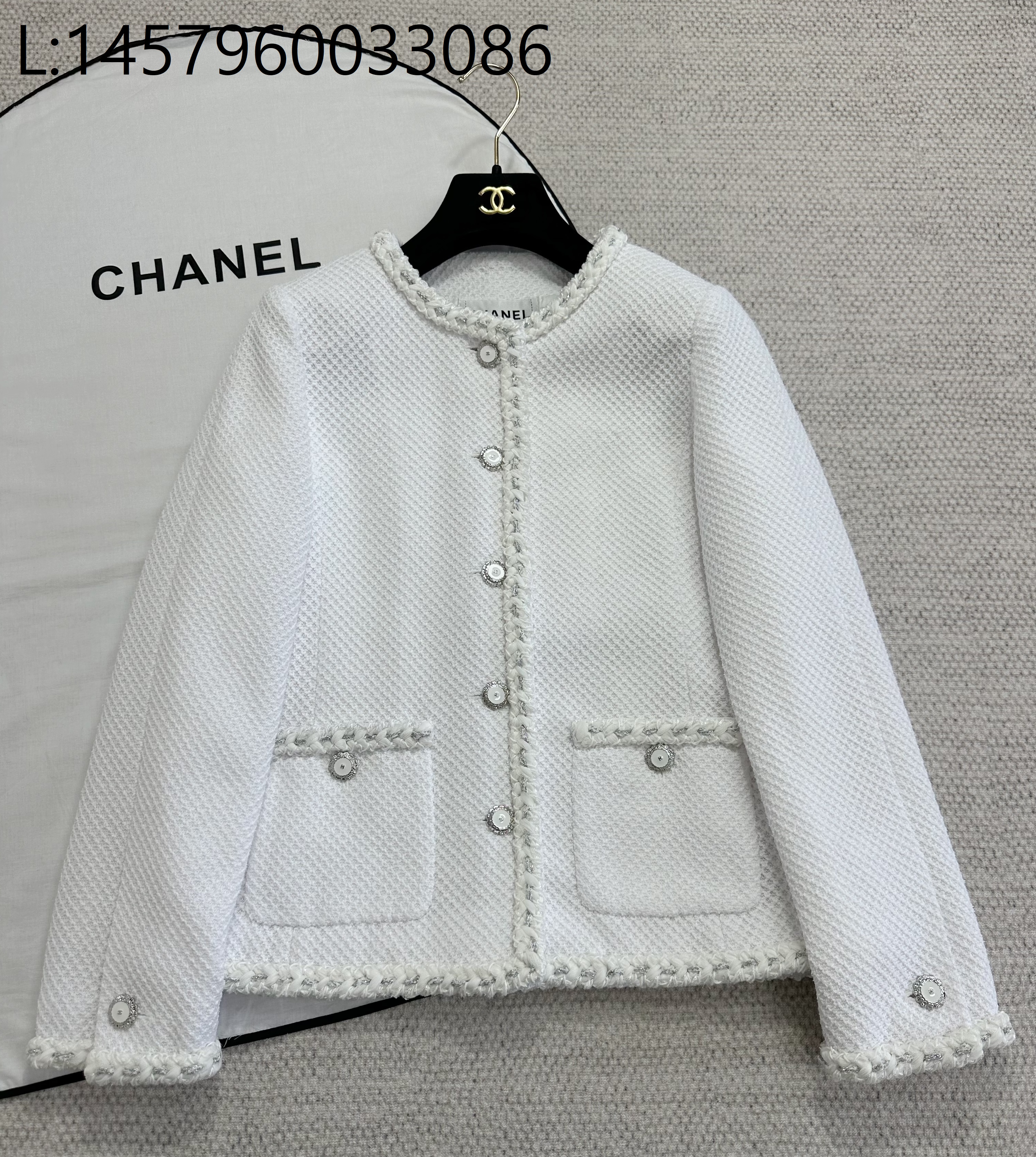 [타지아공장(tj공장) -여성전용] 샤넬 베이직 트위드 자켓 화이트