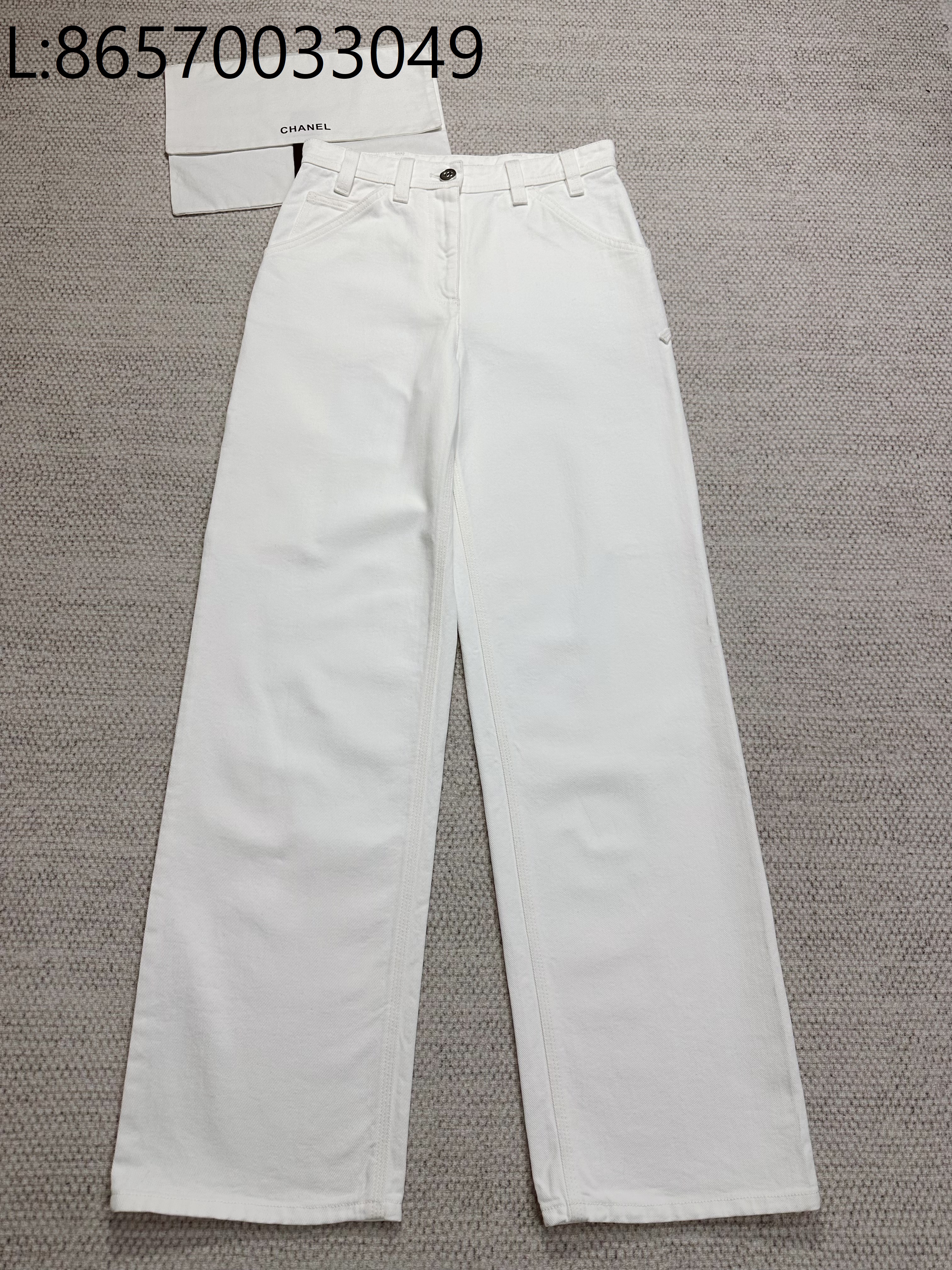 [타지아공장(tj공장) -여성전용] 샤넬 26P 뒷면 CC로고 순색 청바지 화이트