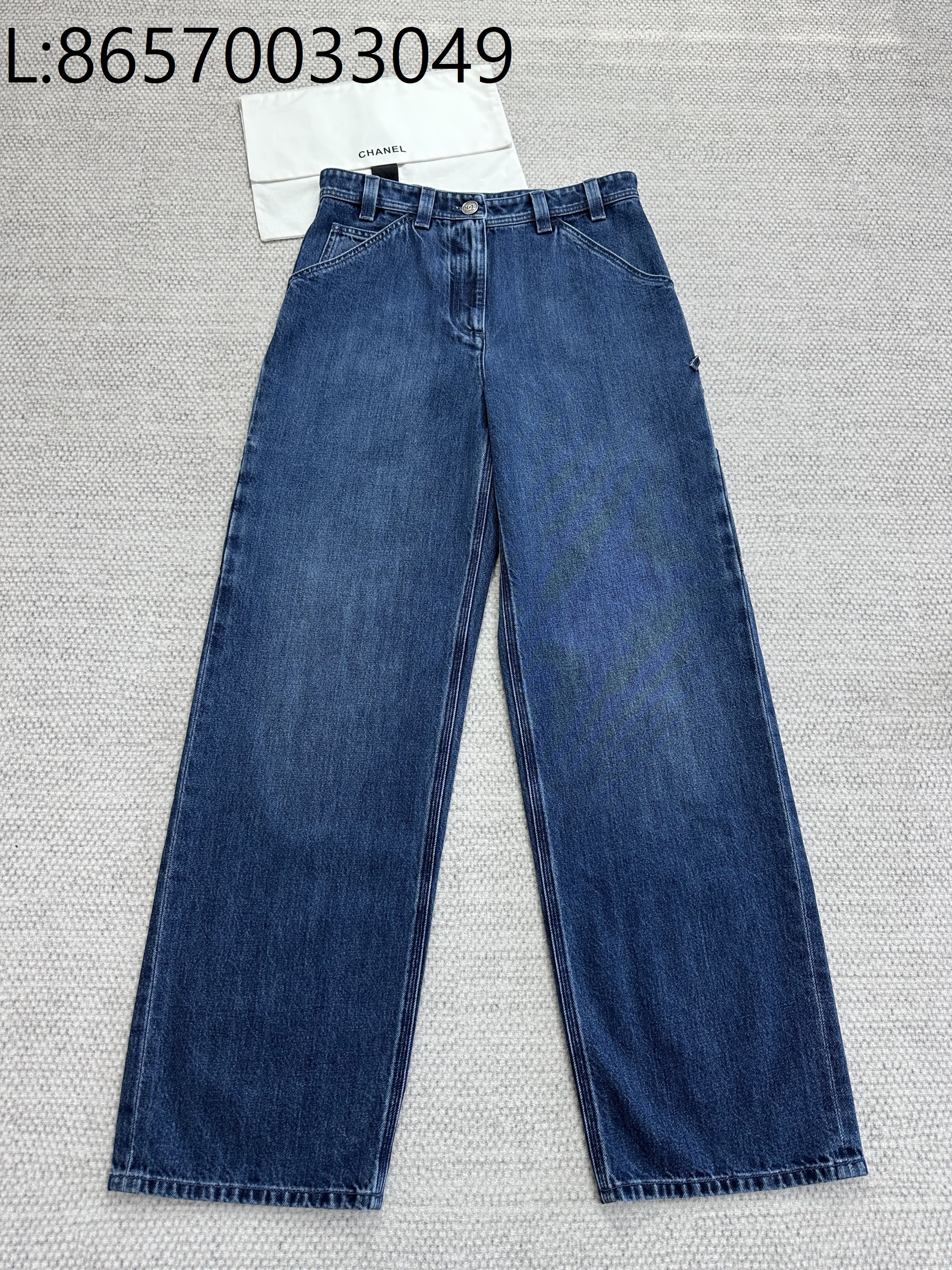 [타지아공장(tj공장) -여성전용] 샤넬 26P 뒷면 CC로고 순색 청바지 블루