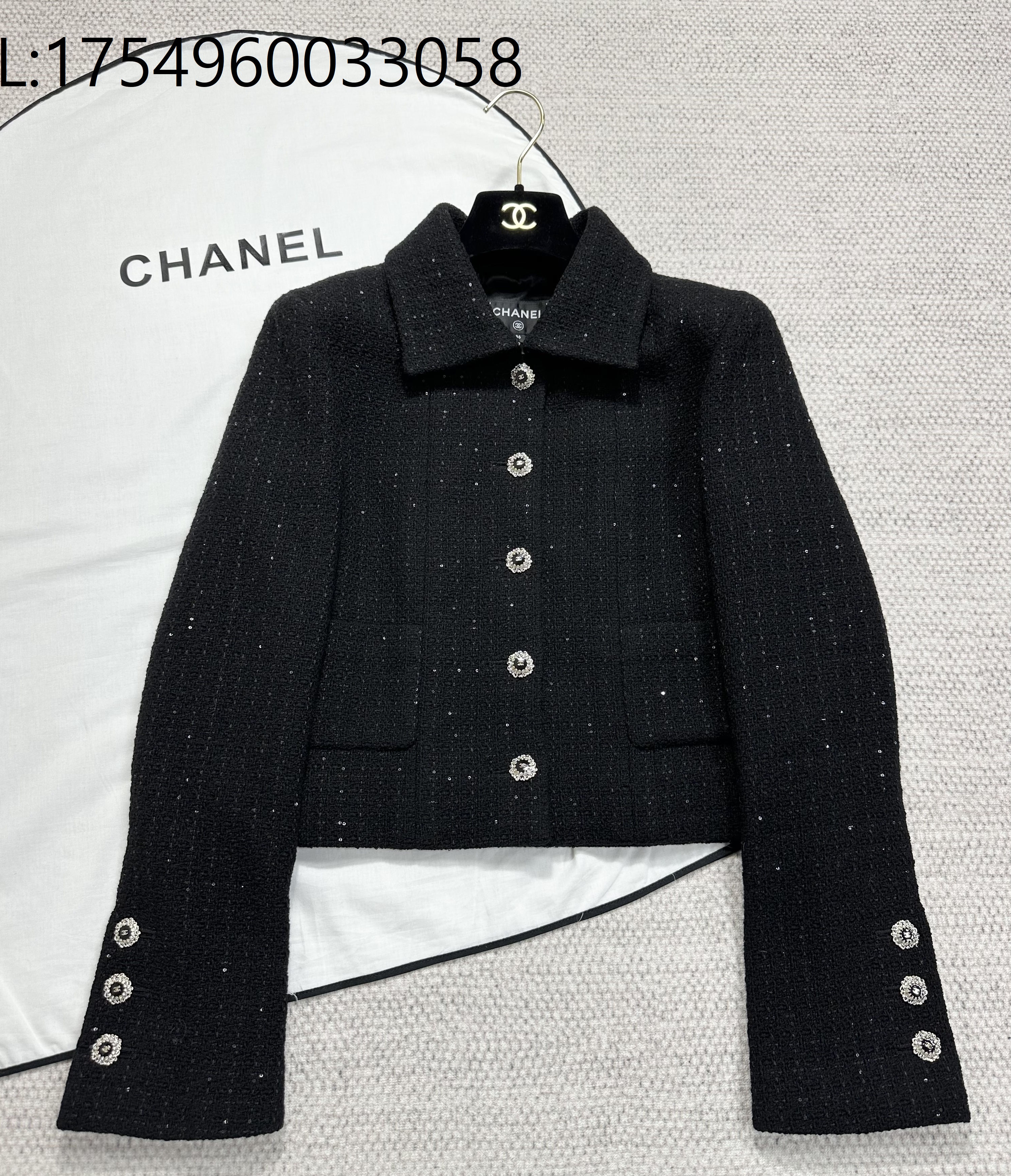 [타지아공장(tj공장) -여성전용] 샤넬 베이직 울 카라 자켓 블랙