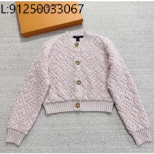 [타지아공장(tj공장) -여성전용] 루이비통 모노그램 플라워 자카드 니트 자켓 핑크