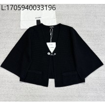 [타지아공장(tj공장) -여성전용] 샤넬 베이직 단색 와이드 소매 가디건 블랙 