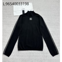 [타지아공장(tj공장) -여성전용] 샤넬 CC로고 반하이넥 울 니트 블랙