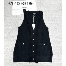 [타지아공장(tj공장) -여성전용] 샤넬 코튼  민소매 가디건 블랙