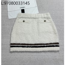 [타지아공장(tj공장) -여성전용] 샤넬 캐시미어 부클 텍스처 스커트 아이보리