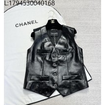 [타지아공장(tj공장) -여성전용] 샤넬 양가죽 민소매 조끼 블랙