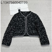 [타지아공장(tj공장) -여성전용] 샤넬 흑백 배색 트위드 자켓 가디건 블랙