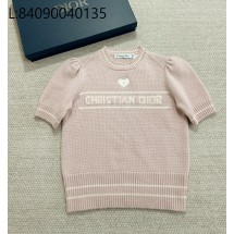 [타지아공장(tj공장) -여성전용] 디올 크리스찬 디올 하트 니트 반팔티 핑크