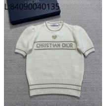 [타지아공장(tj공장) -여성전용] 디올 크리스찬 디올 하트 니트 반팔티 아이보리