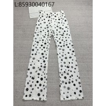 [타지아공장(tj공장) -여성전용] 샤넬 25FW 로고 올 오버 프린트 데님 팬츠 화이트