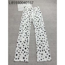 [타지아공장(tj공장) -여성전용] 샤넬 25FW 로고 올 오버 프린트 데님 팬츠 화이트