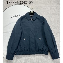 [타지아공장(tj공장) -여성전용] 샤넬 CC로고 퀼팅 카고 카라 자켓 블랙