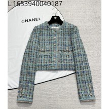 [타지아공장(tj공장) -여성전용] 샤넬 체크 우븐 단추 자켓 파보니누스