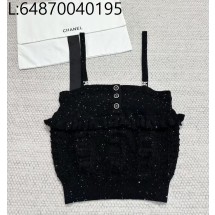 [타지아공장(tj공장) -여성전용] 샤넬 펀칭 슬리브리스 끈나시 블랙