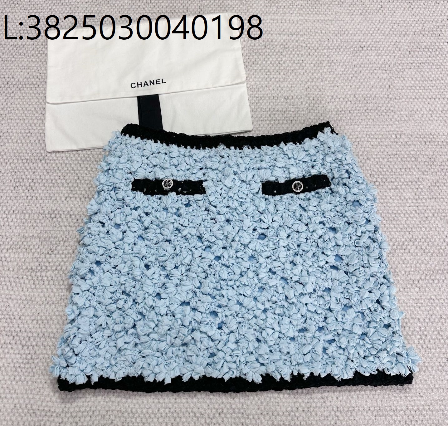 [타지아공장(tj공장) -여성전용] 샤넬 실크 블라워 스커트 블루 블랙