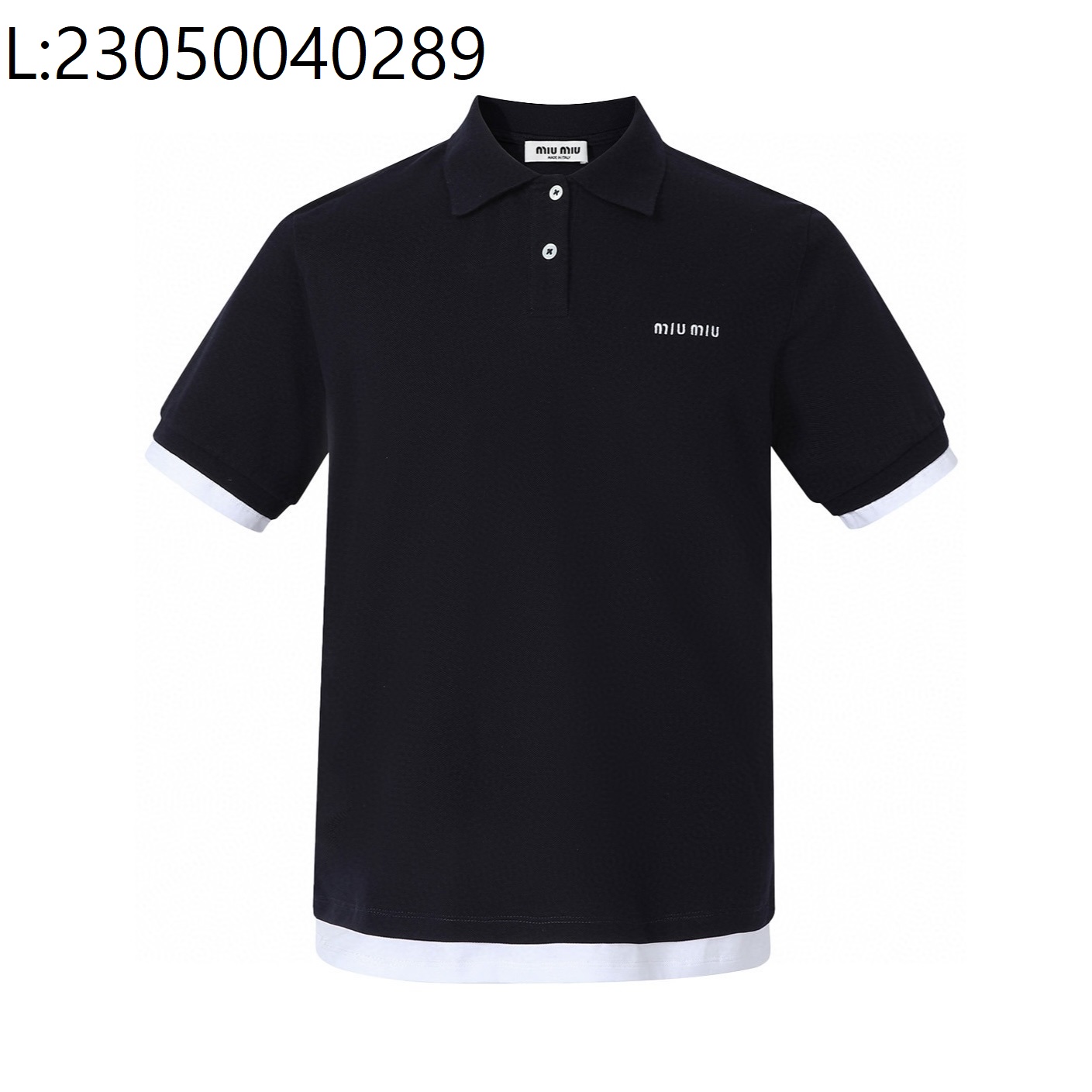 [잔디집2] 미우미우 페이크 레이어링 폴로 / 반팔티 / 카라티 MJN557 15WH F0008