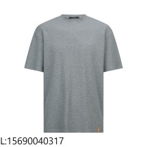 [잔디집2] 루이비통 가죽 라벨 베이직 순색 반팔티 그레이