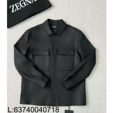 [LC공장] 로로피아나 더블 포켓 순색 아마 셔츠 자켓 블랙