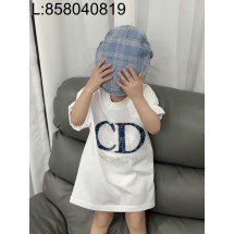 [AC아동복] 디올 큐빅 블루 CD 반팔티 화이트