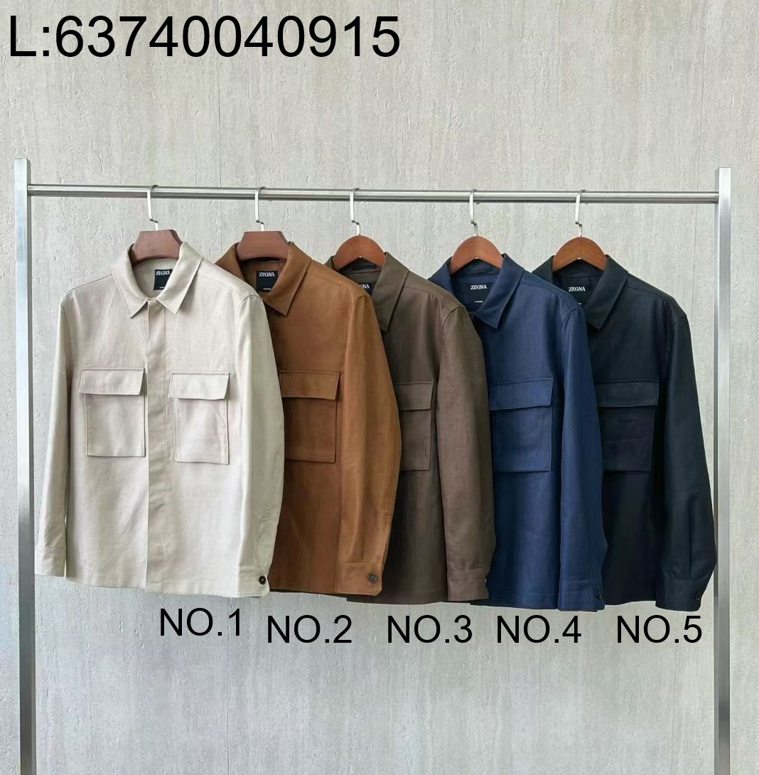 [LC공장] 제냐 더블 포켓 순색 아마 셔츠 자켓 5컬러