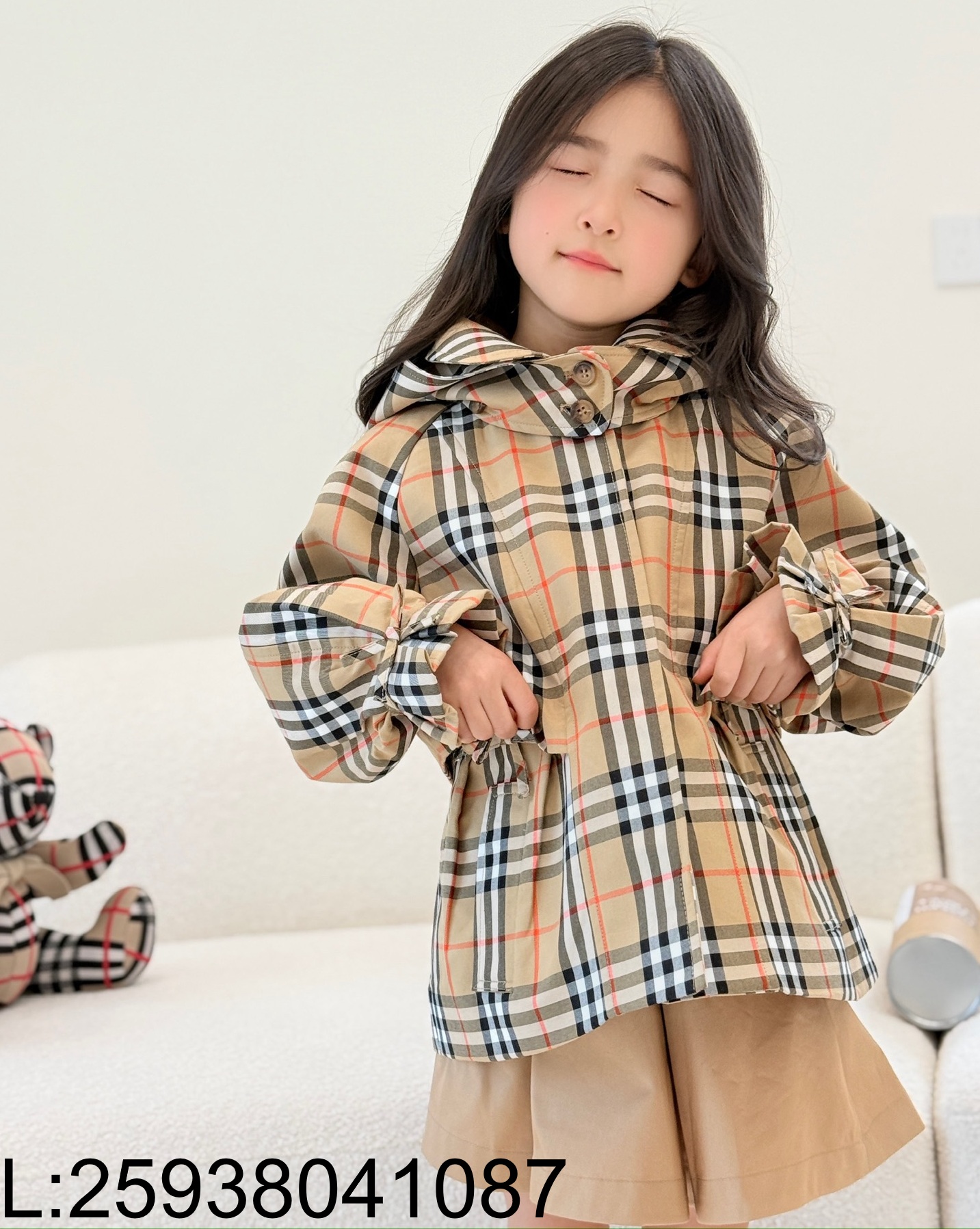 [AC아동복] 버버리 클래식 체크 후드 자켓 베이지 카키