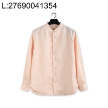 [YD공장] 로로피아나 엘리아 아마 노칼라 긴팔 셔츠 살색