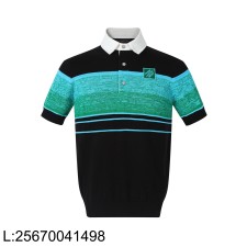 [잔디집2] 루이비통 이리데슨트 자카드 쇼트 슬리브드 폴로 반팔티 카라티 1AGTM2