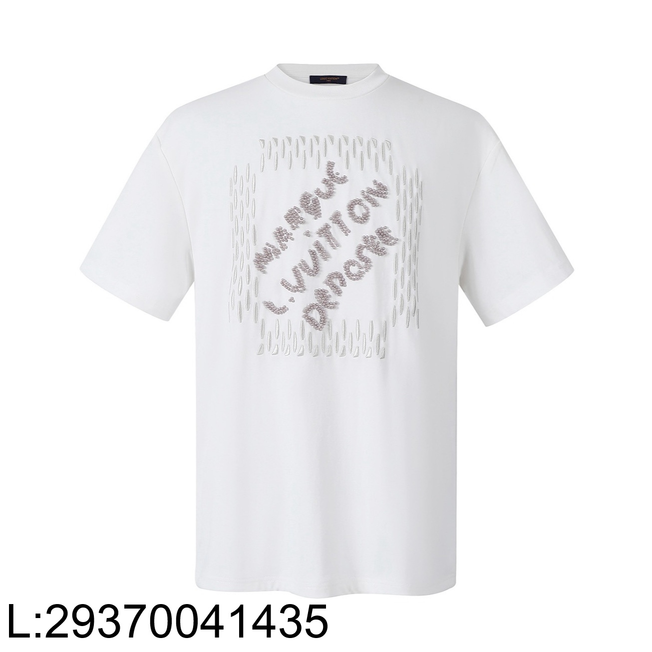 [잔디집2] 루이비통 SS24 구슬 모노그램 자수 반팔티 화이트