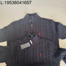 [얼리톰 셀러] 폴로 랄프로렌 Ralph Lauren 자카드 순색 반지퍼 니트 네이비 웨이디안 주소 