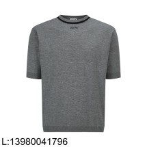 [잔디집2] 로에베 모노그램 자카드 순색 니트 반팔티 그레이