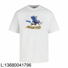 [잔디집2] 버버리 비치 선베드 프린트 반팔티 화이트