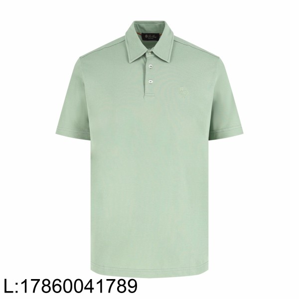 [잔디집2] 로로피아나 로고 자수 순색 반팔 폴로 카라티 반팔티 연그린
